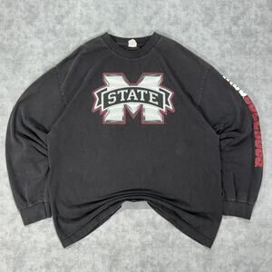 VTG Y2K Alstyle MSU Bulldogs long sleeve sports streetwear graphic shirt mens XL